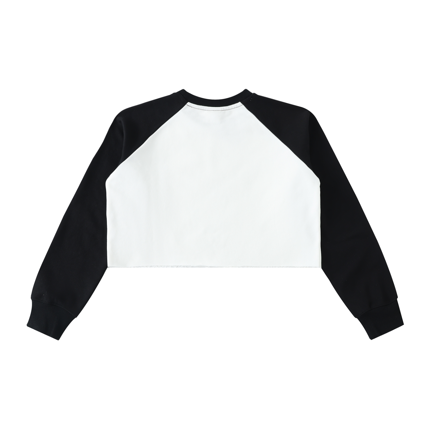 ASH CREST RAW HEM_CROPTOP [black, white + gray]