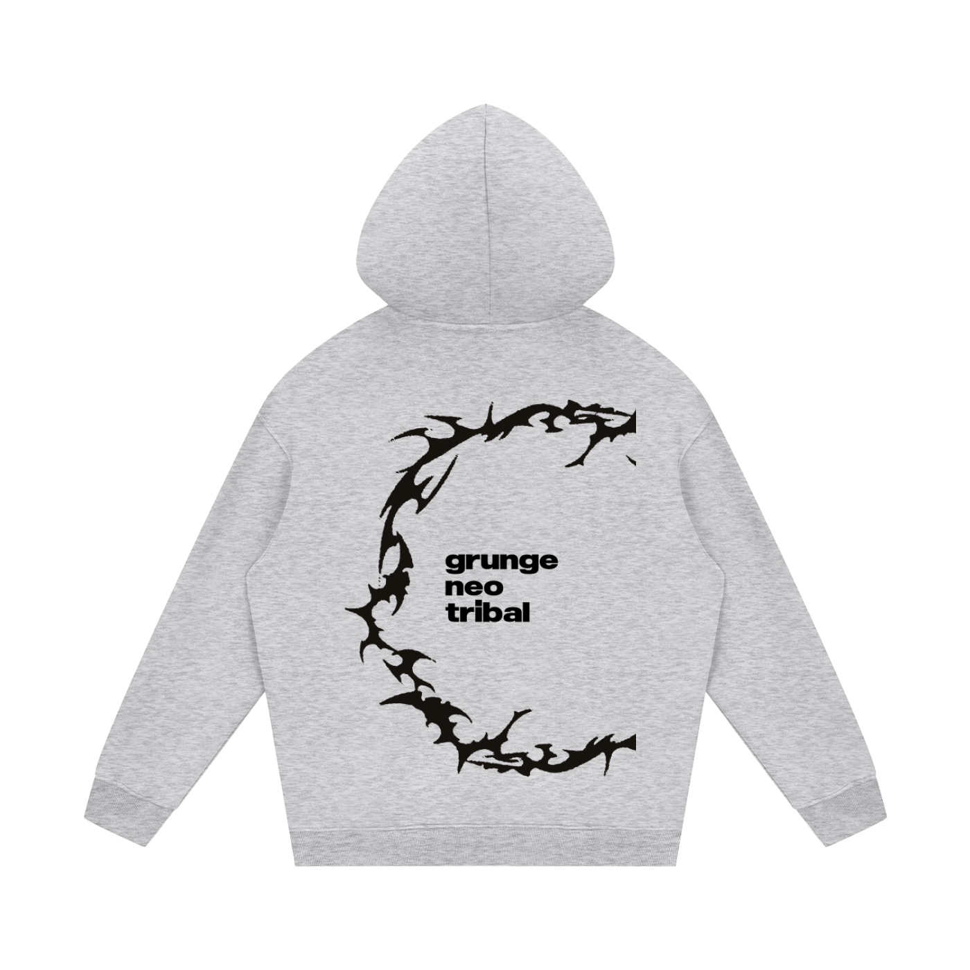 GRUNGE NEO TRIBAL_HOODIE [white, apricot, gray, + cream]