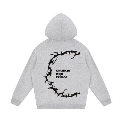 GRUNGE NEO TRIBAL_HOODIE [white, apricot, gray, + cream]