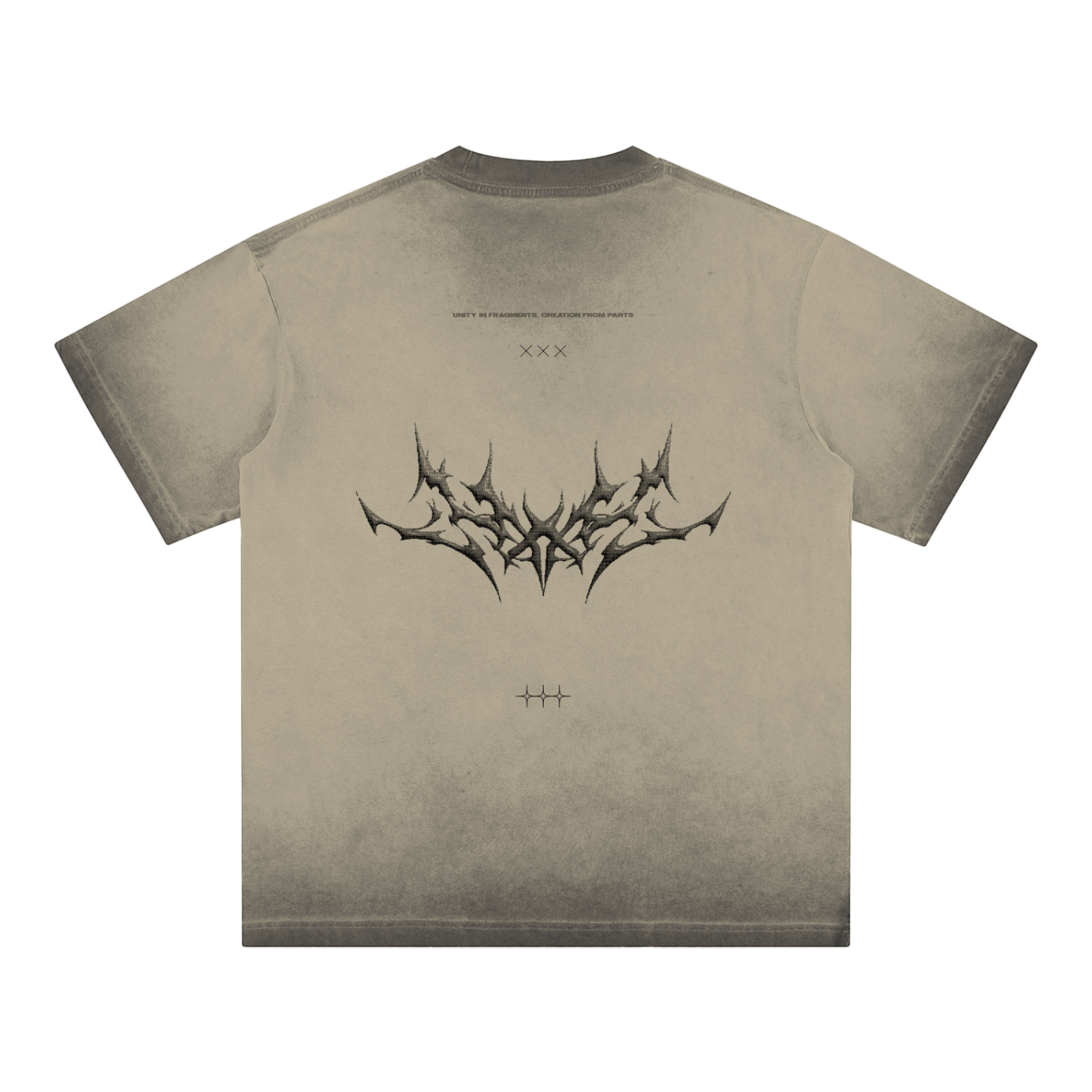 ASH CREST_FADED TEE [green, khaki + dark gray]