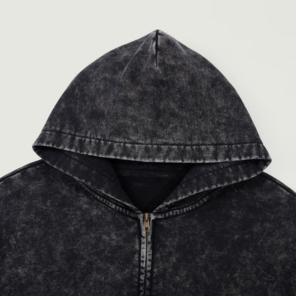 Tribal 3.0 | Vintage Snow Wash Full-zip Hoodie