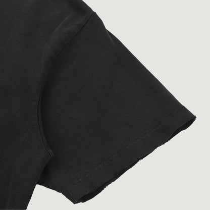 BackBone ] Dyed Washed Distressed Tee
