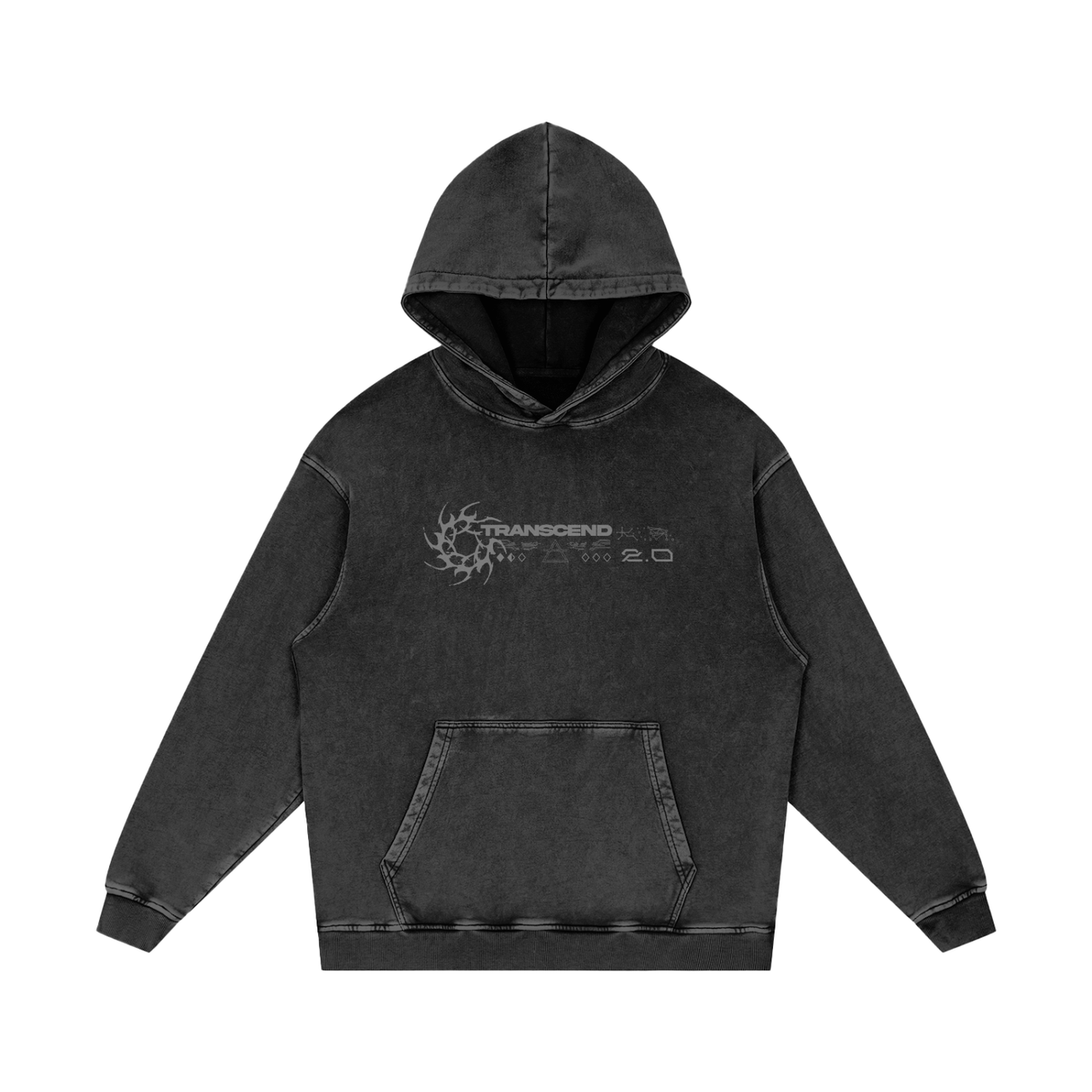 EYES ON ME ACID WASH _HOODIE [black]