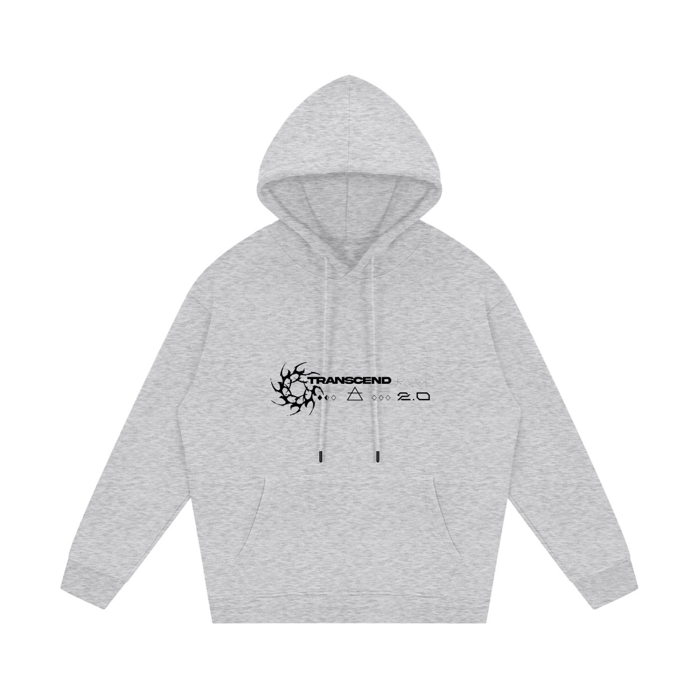 GRUNGE NEO TRIBAL_HOODIE [white, apricot, gray, + cream]