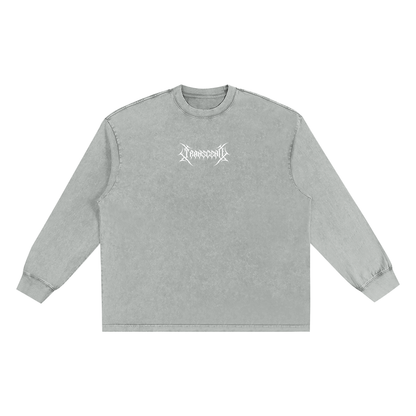 TRIBAL SNOW WASH_LONG SLEEVE [cream+gray]