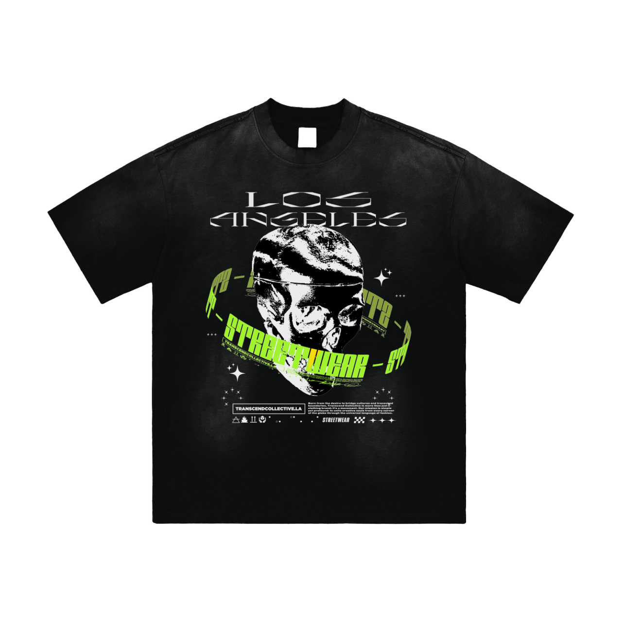 SKULL HEAD SUNFADE_TEE [black]
