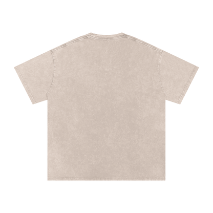 ASH CREST_TEE [gray + tan acid wash]