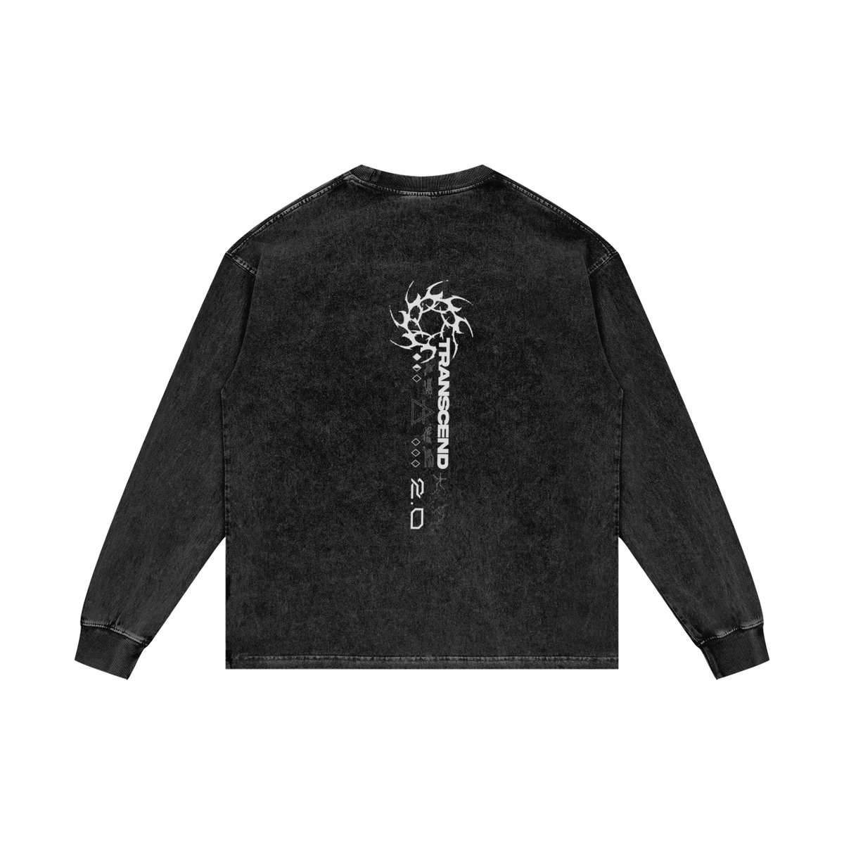 Acid Wash Oversize Long Sleeve T-Shirt - 250 GSM