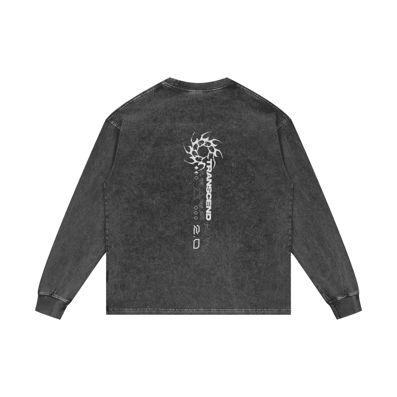 TRANSCEND 2.0 WASH_LONG SLEEVE [acid gray]