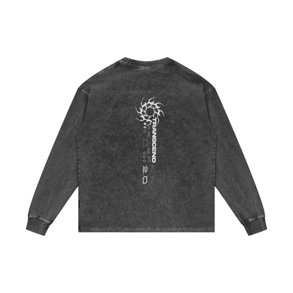 TRANSCEND WASH_LONG SLEEVE [acid gray]