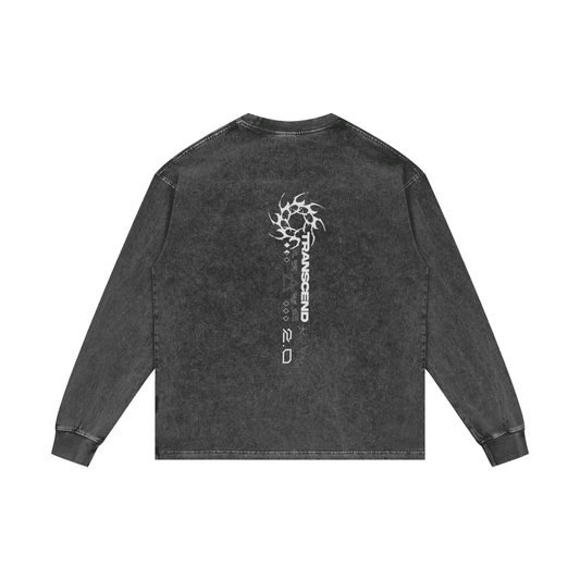 TRANSCEND WASH_LONG SLEEVE [acid gray]