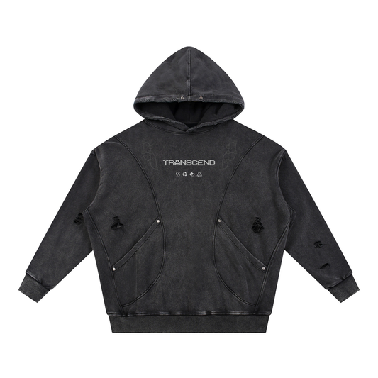 WORLDWIDE | Snow Washed Distressed Hoodie