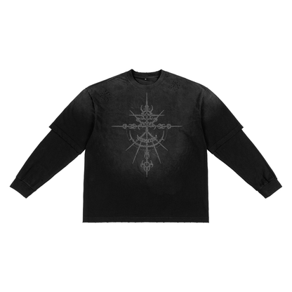 Cyber 3.0 | Sunfade Hand-Frayed Faux Long Sleeve