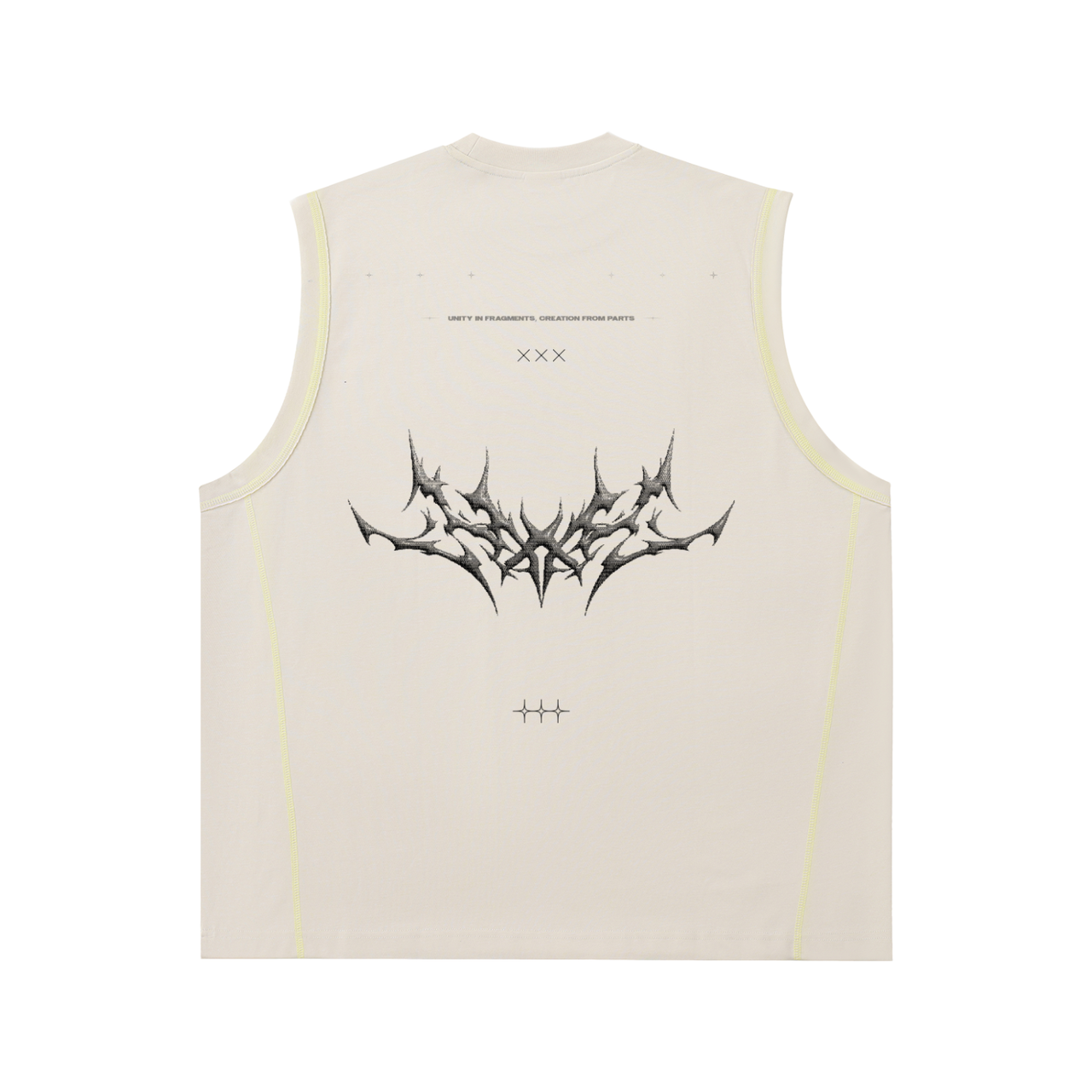 GYM GRUNGE_TANK TOP [tan/neon]