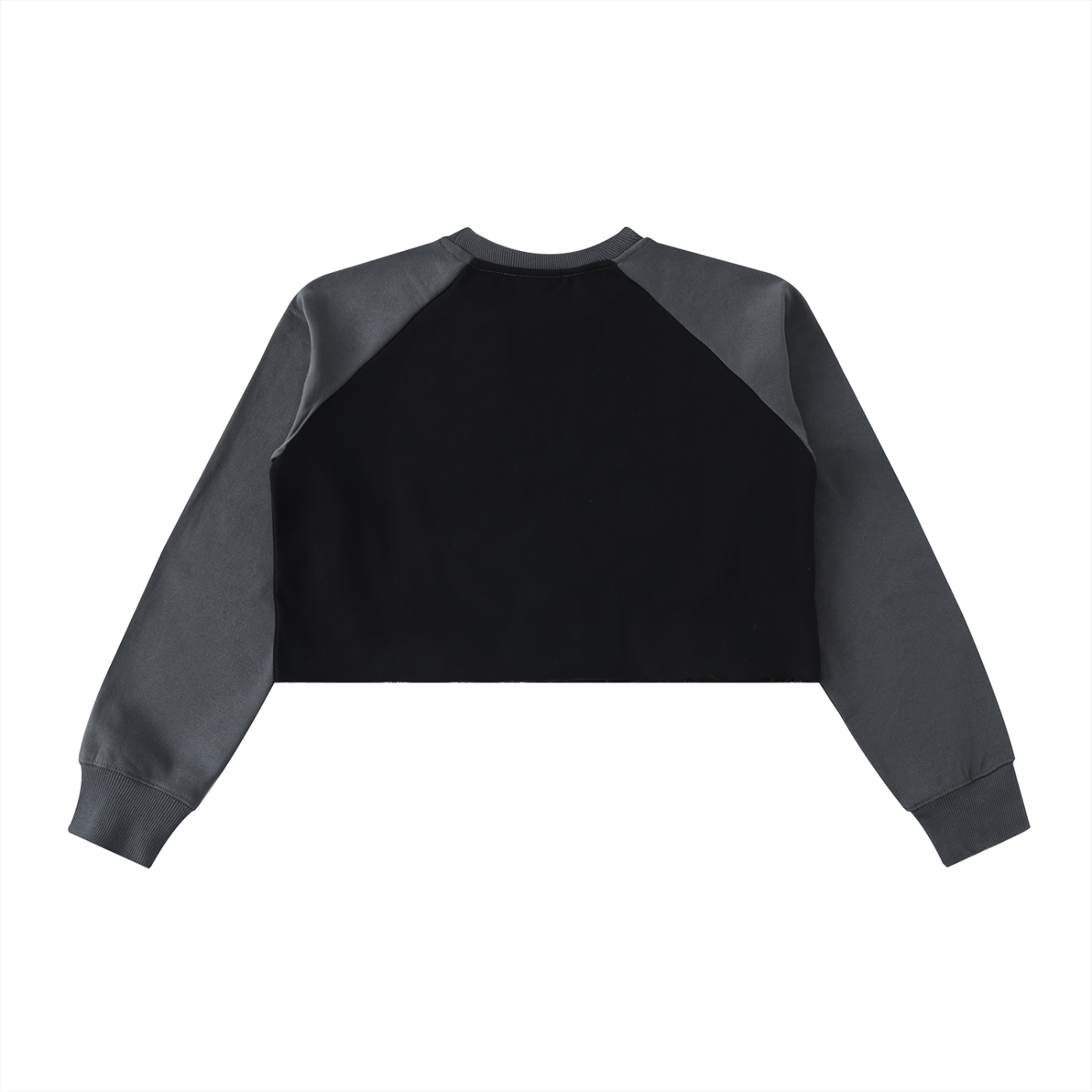 ASH CREST RAW HEM_CROPTOP [black, white + gray]