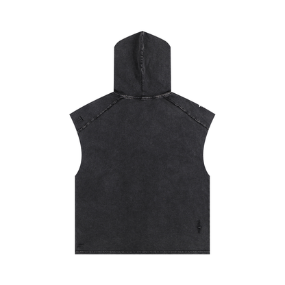 Cyber 3.0 | Snow Washed Boxy Hooded Tank Top