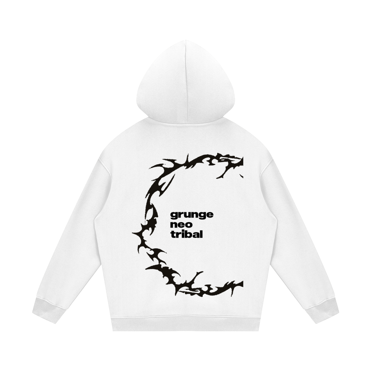 GRUNGE NEO TRIBAL_HOODIE [white, apricot, gray, cream]