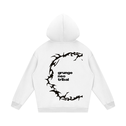 GRUNGE NEO TRIBAL_HOODIE [white, apricot, gray, + cream]