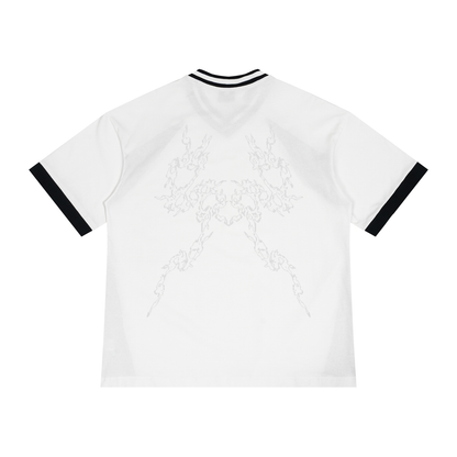 Cyber 3.0 | White Block V-Neck Jersey