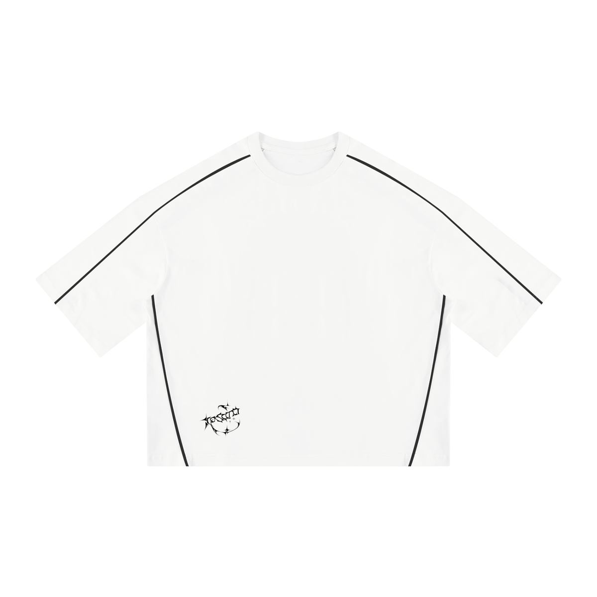 Unisex Heavyweight Boxy Piping T-Shirt