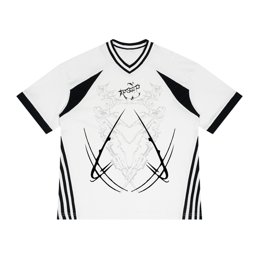 Cyber 3.0 | White Block V-Neck Jersey