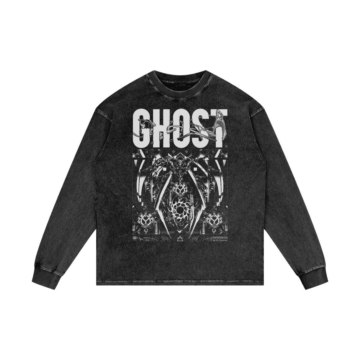 Ghost 2.0 | Acid Wash Oversize Long Sleeve Tee