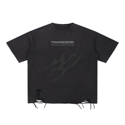 TRANSCEND RAW EDGE _TEE [black]