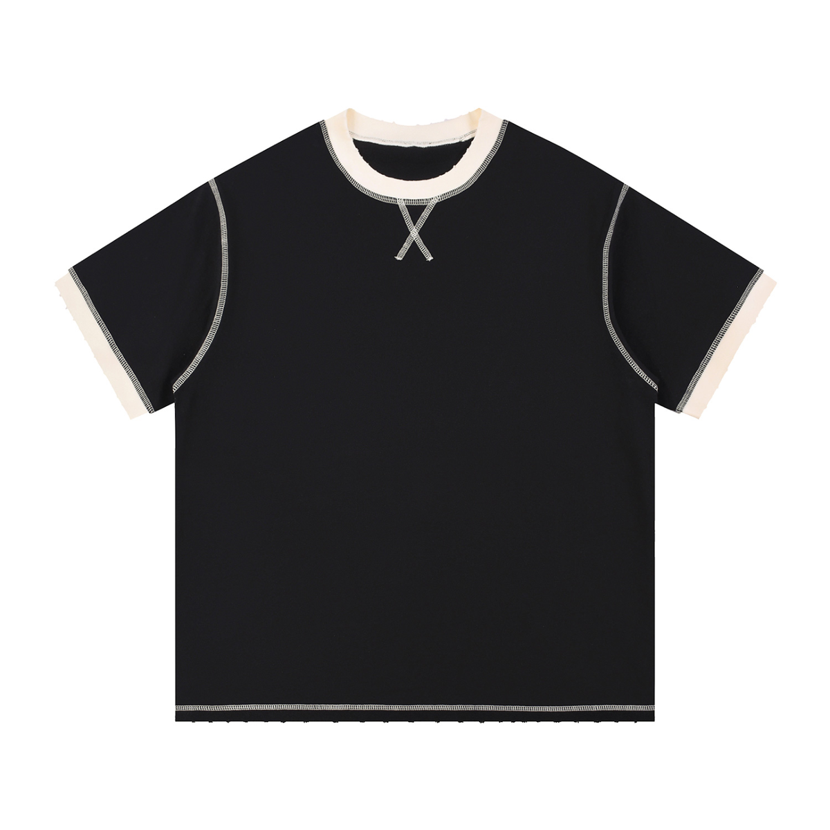 Cyber 3.0 | Contrast-Stitched Ringer T-Shirt