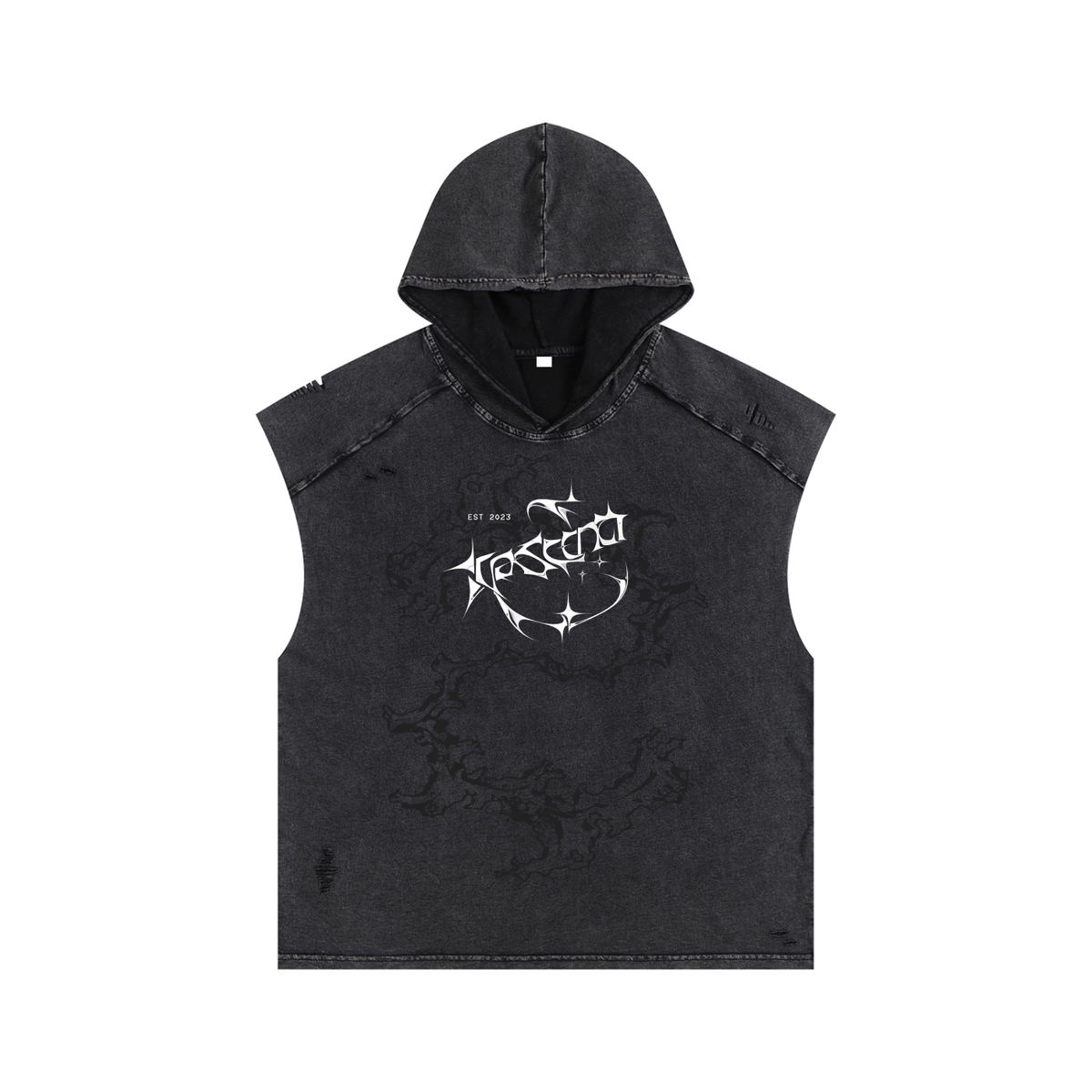 Cyber 3.0 | Snow Washed Boxy Hooded Tank Top
