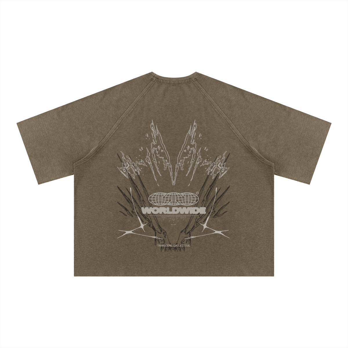 Unisex Mineral Wash Boxy Waffle T-Shirt