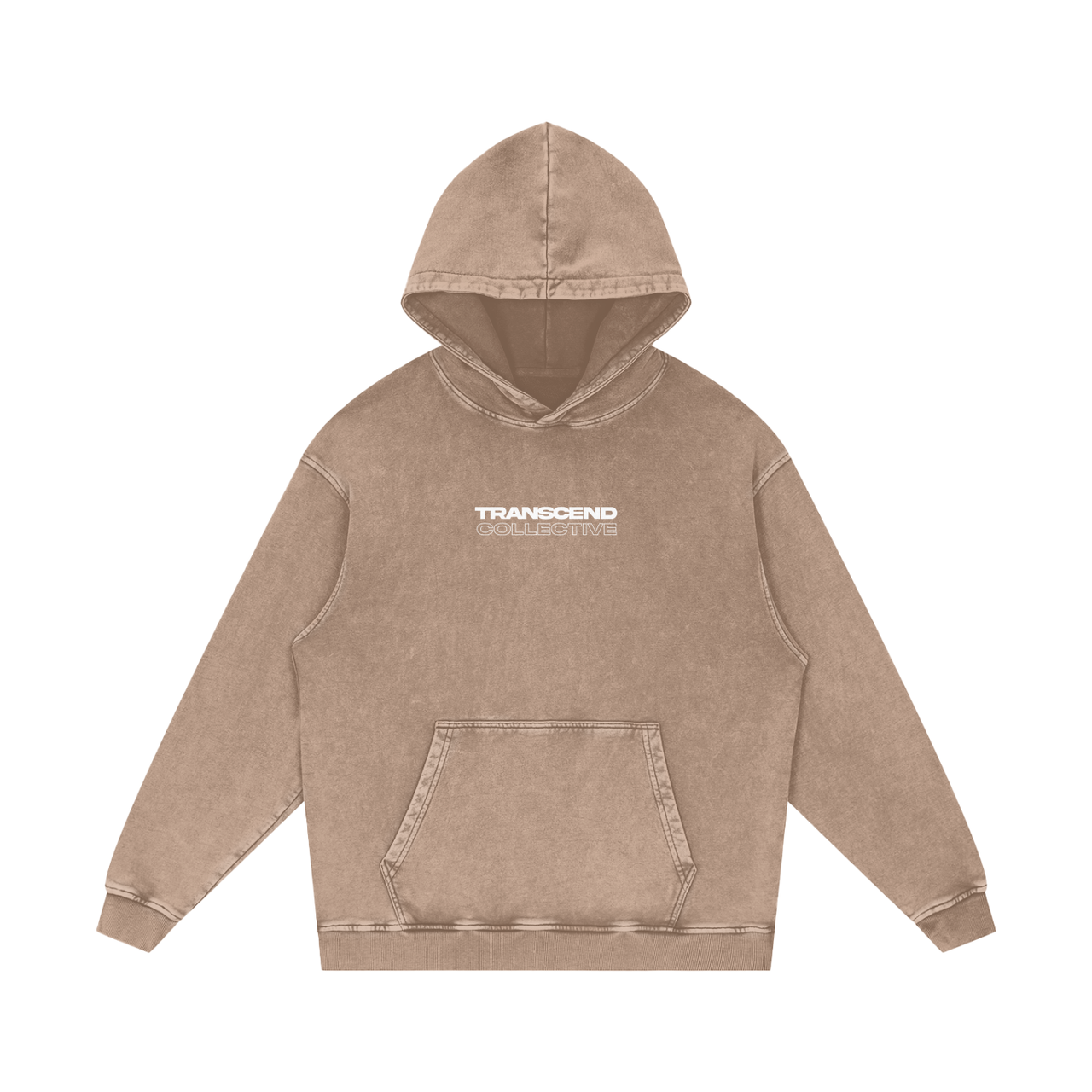 ILLUSION ACID WASH _HOODIE [tan + gray]
