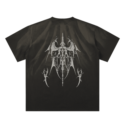 SUNFADE BONE_TEE [black+brown]