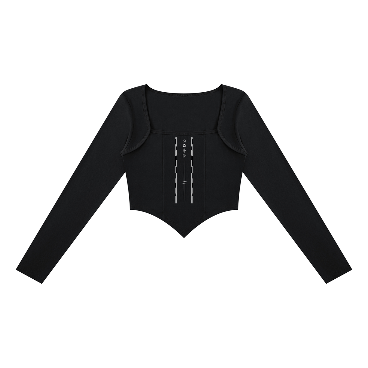 Women's Square Neck Cropped T-Shirt