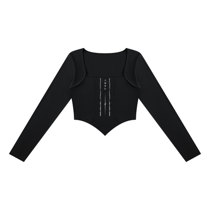 Women's Square Neck Cropped T-Shirt