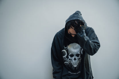 SKULL_TECH HOODIE [black, gray, tan]