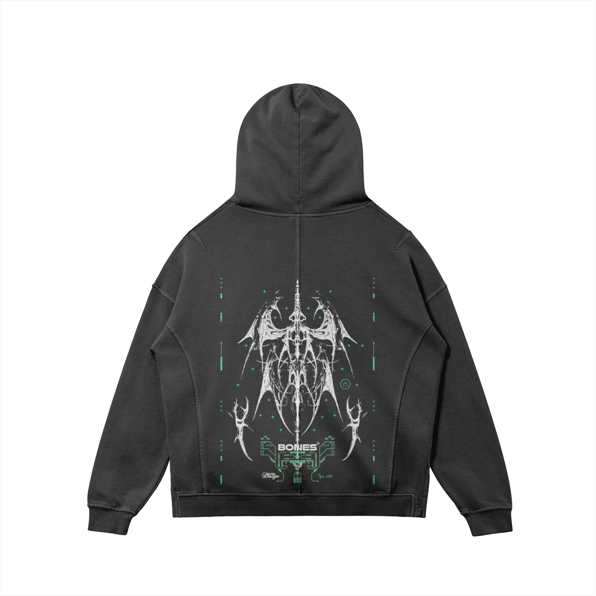 BONES TECH_HOODIE [black, gray, + tan]
