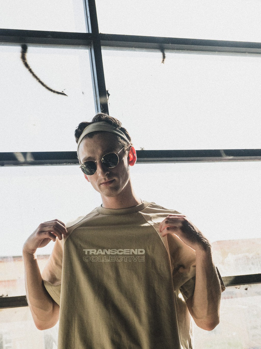 TRIBAL STREETMODE_CASUAL JERSEY  [Cream / Tan]