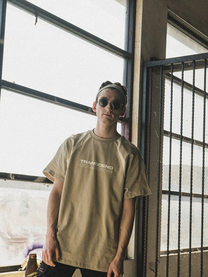 TRIBAL STREETMODE_CASUAL JERSEY  [Cream / Tan]