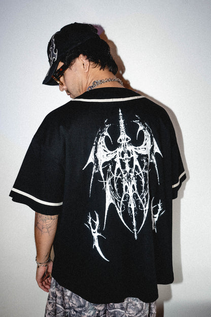 BONES_ BASEBALL JERSEY [black]