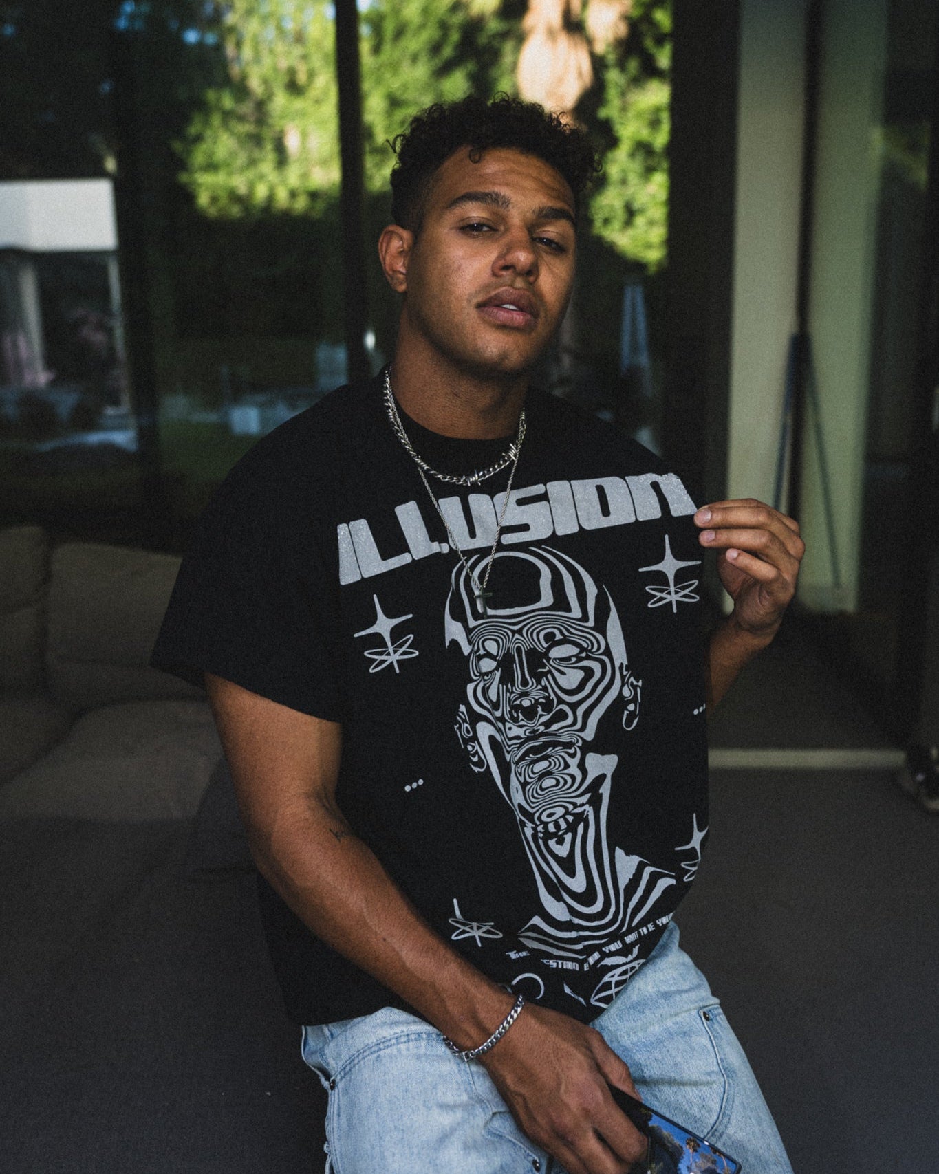 ILLUSION BOXY_TANK [black]
