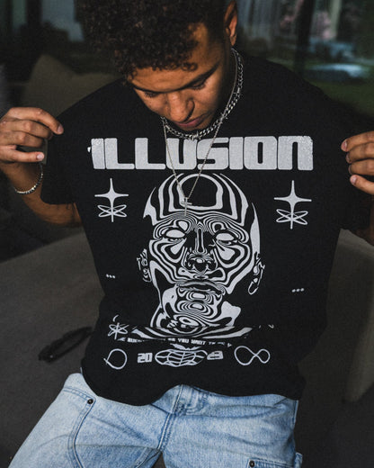ILLUSION BOXY_TANK [black]