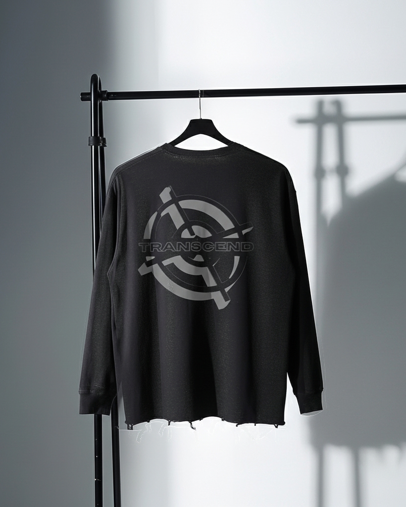 TARGET RAW EDGE_LONG SLEEVE [Black]