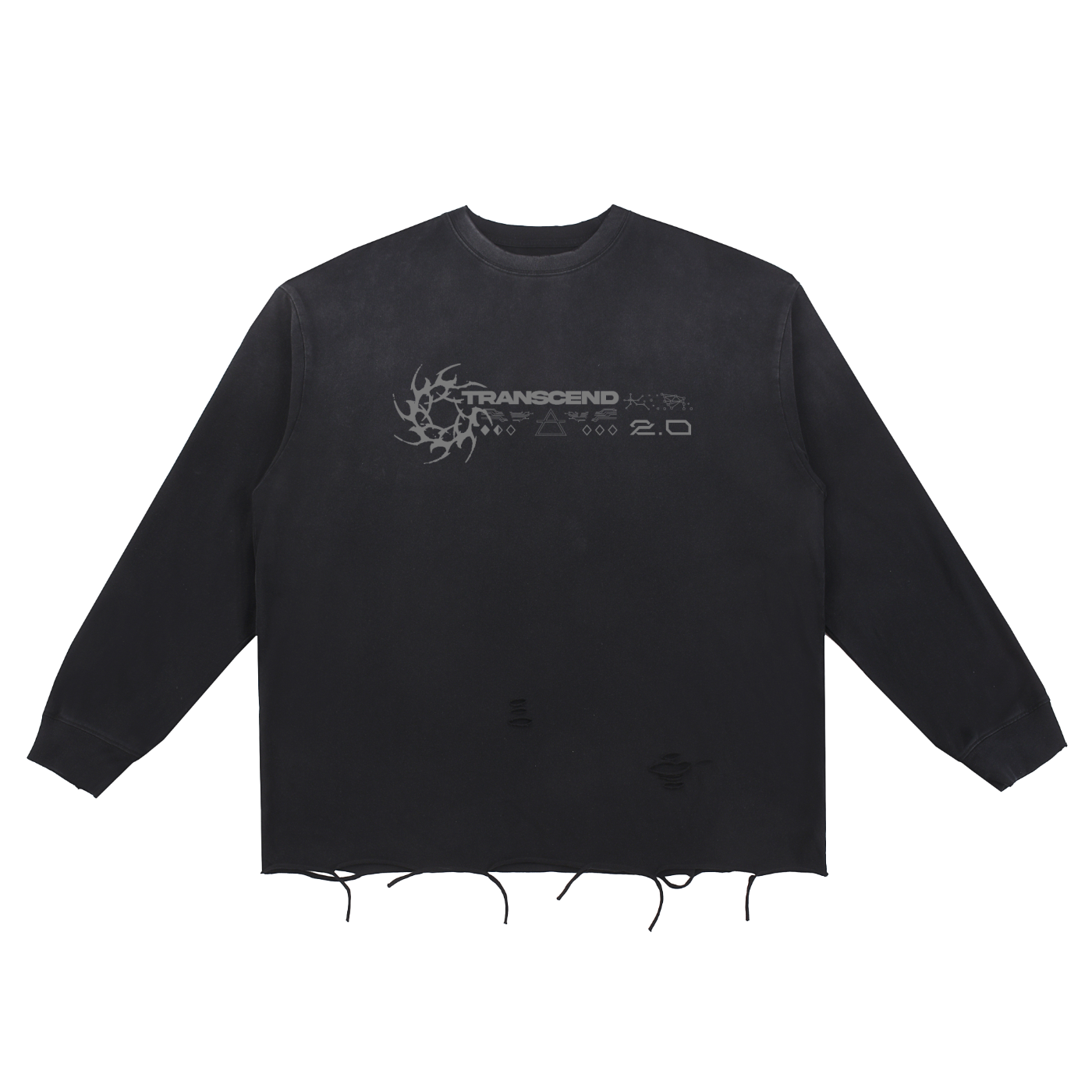 TARGET RAW EDGE_LONG SLEEVE [Black]