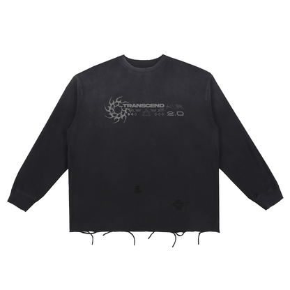TARGET RAW EDGE_LONG SLEEVE [Black]