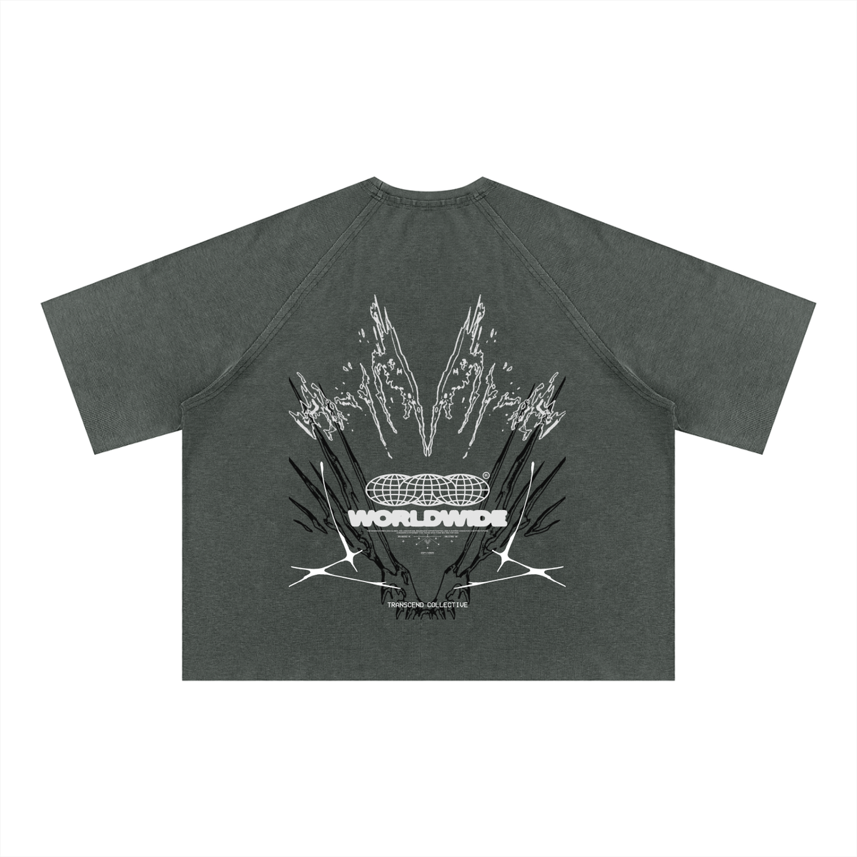 Unisex Mineral Wash Boxy Waffle T-Shirt