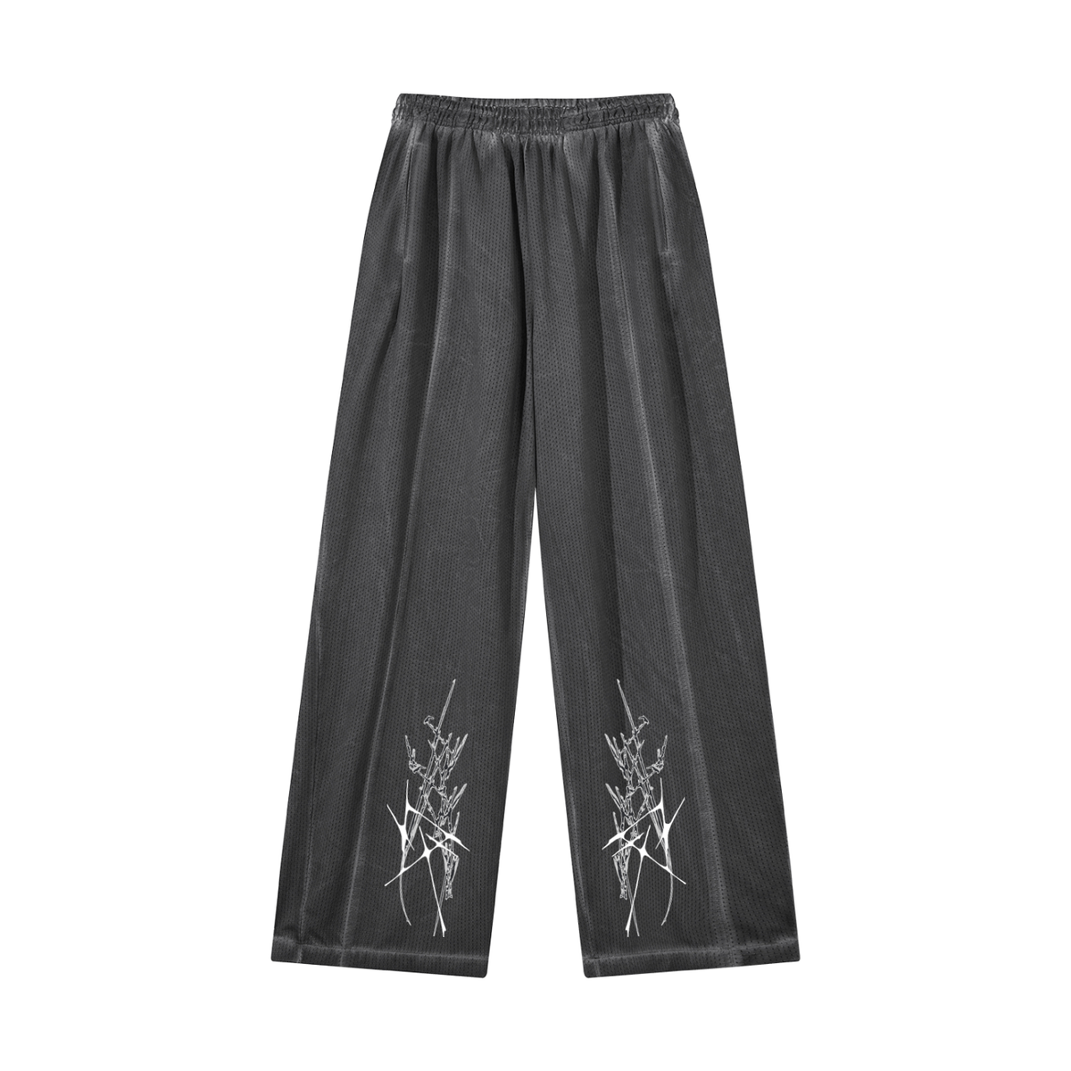 Cyber 3.0 | Vintage Wash Wide Leg Mesh Sweatpants