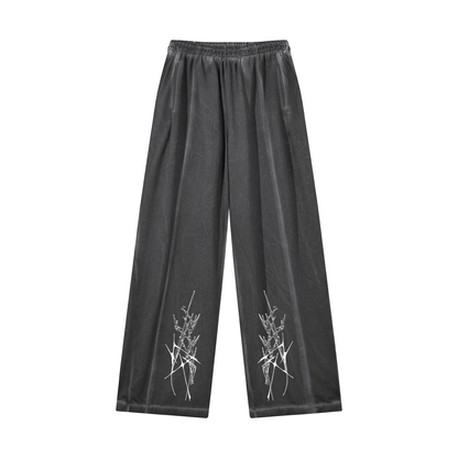 Cyber 3.0 | Vintage Wash Wide Leg Mesh Sweatpants