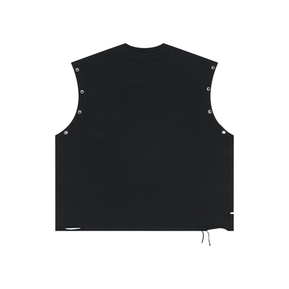 Addicted | Distressed Grommet Eyelet Tank Top