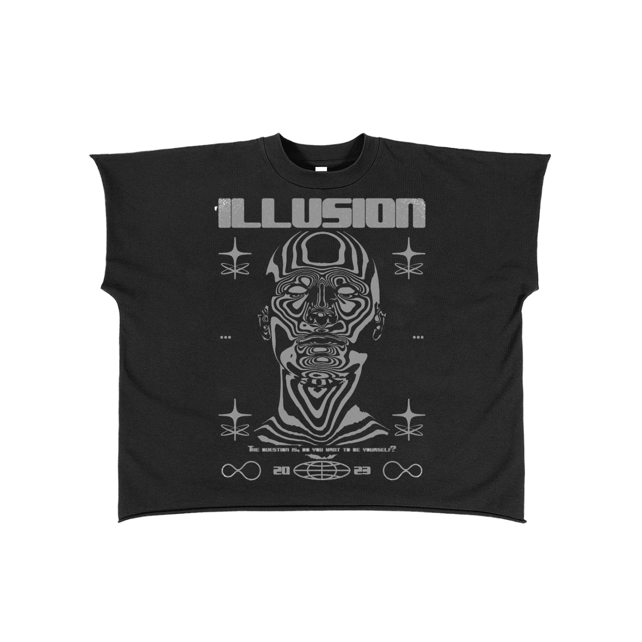 ILLUSION BOXY_TANK [black]