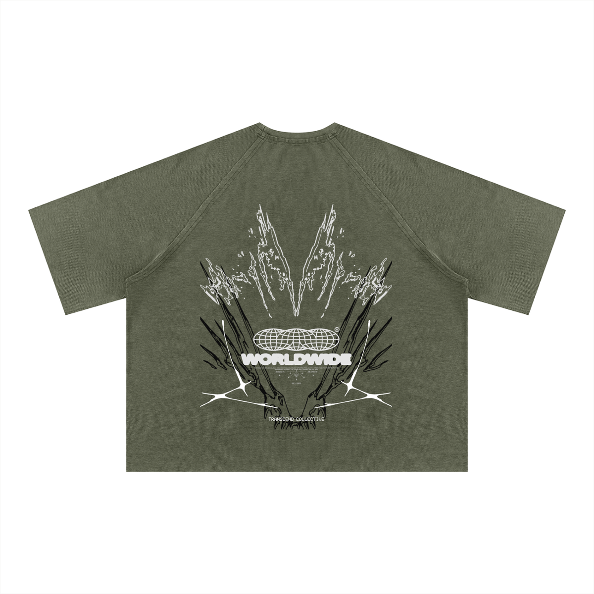 Unisex Mineral Wash Boxy Waffle T-Shirt